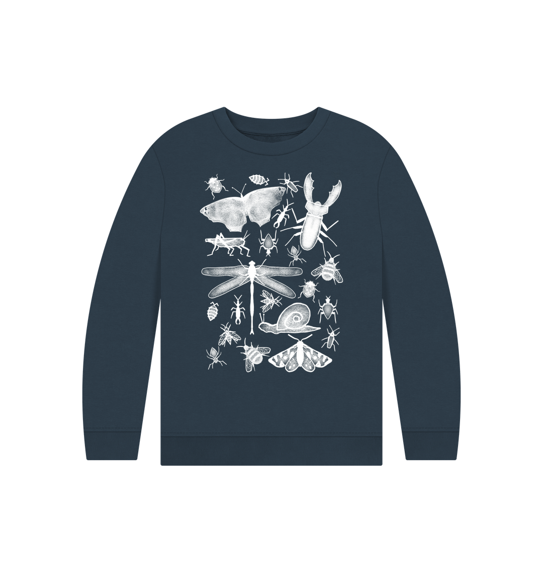 Navy Blue Children's Bugs Jumper