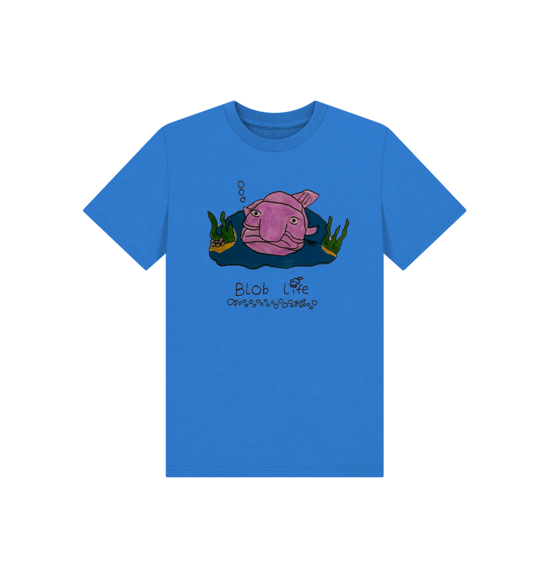 Bright Blue Printed Kids T-Shirt