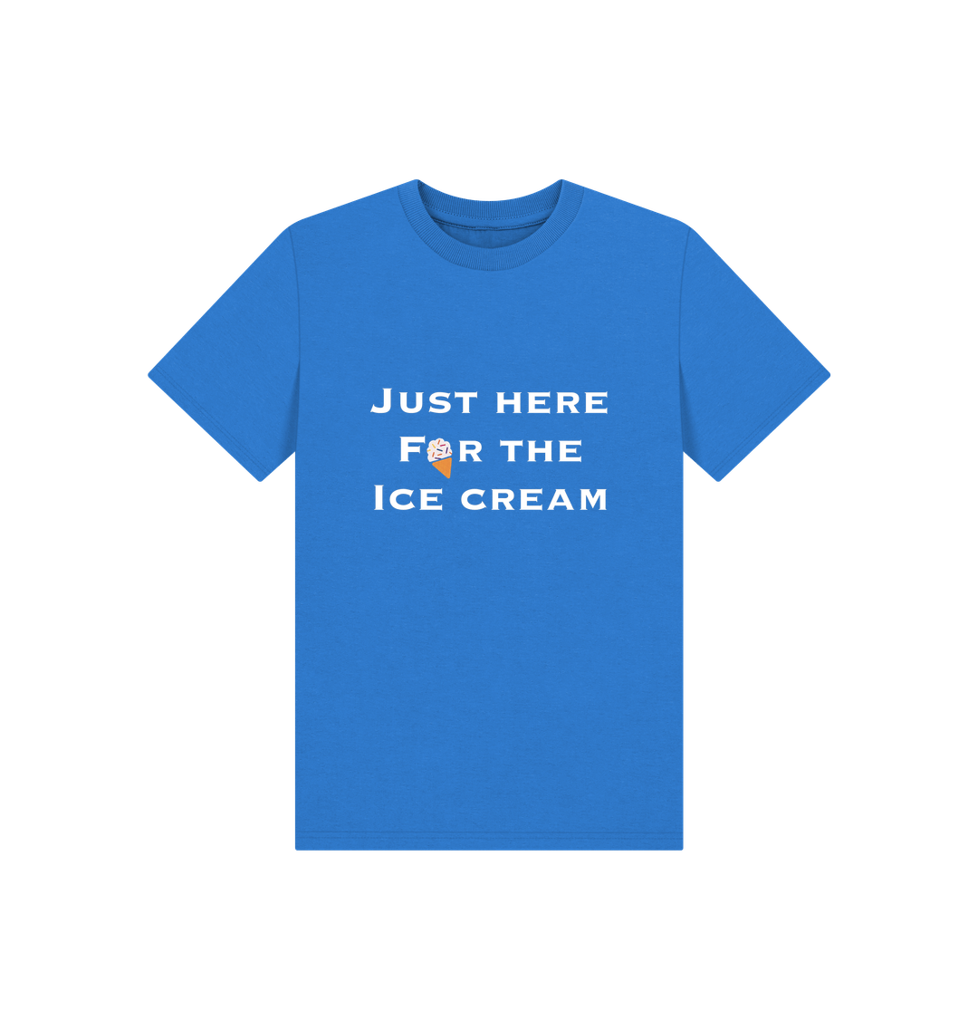 Bright Blue Children's Just Here For The Ice Cream T-shirt