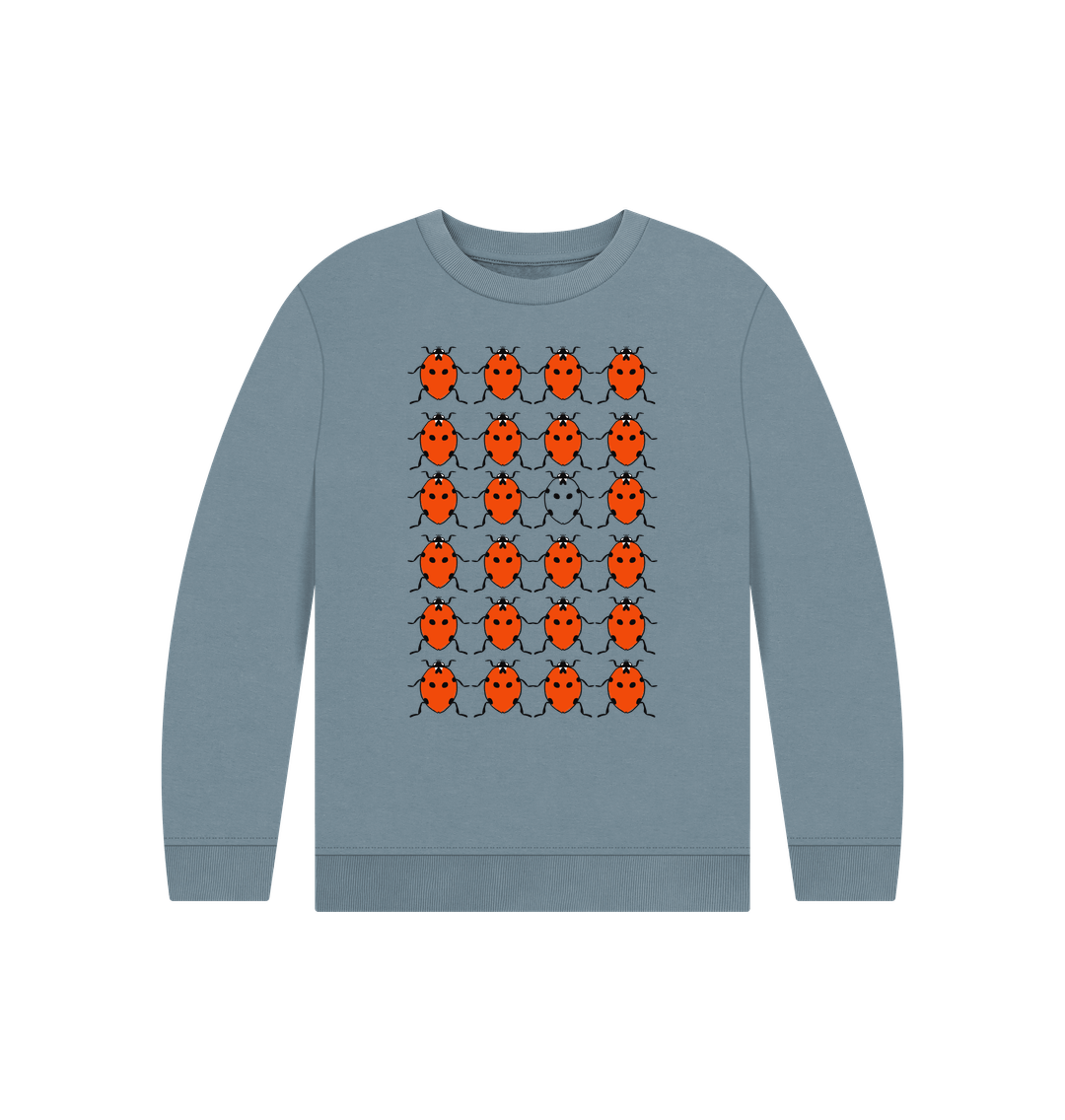 Stone Blue Children's Ladybird Jumper