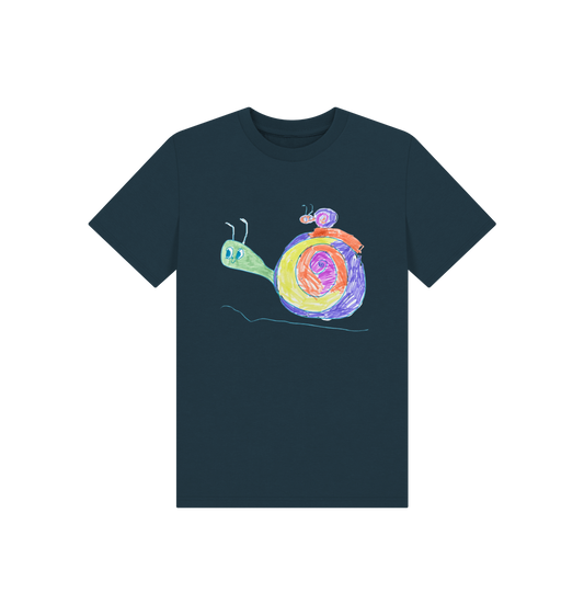 Denim Blue Printed Kids T-Shirt