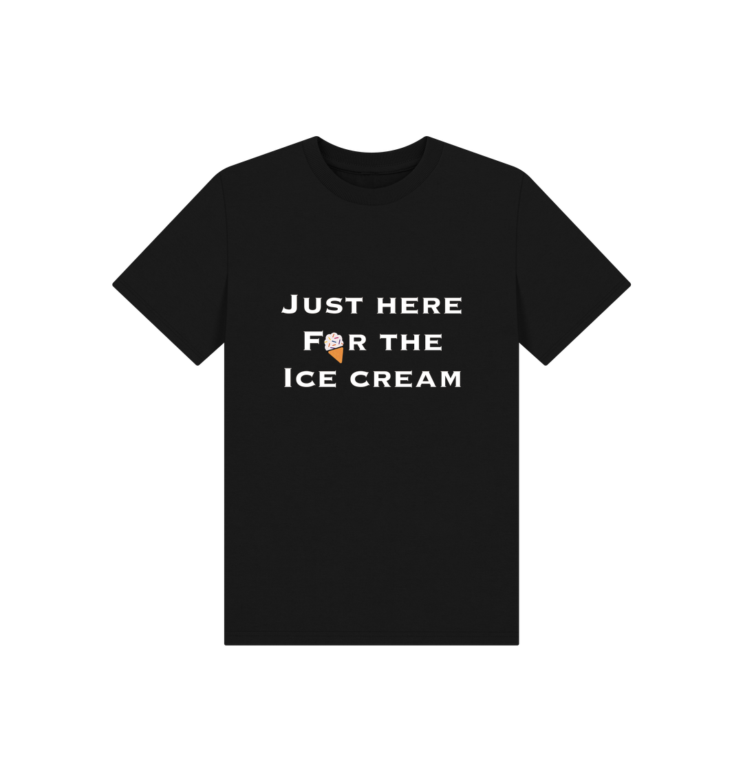 Black Children's Just Here For The Ice Cream T-shirt