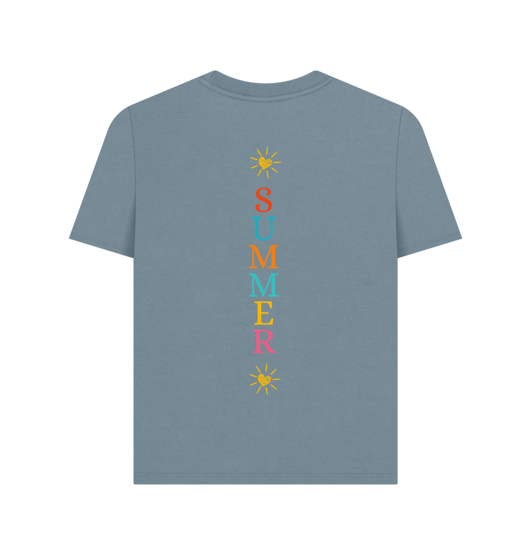 Stone Blue Printed T-shirt