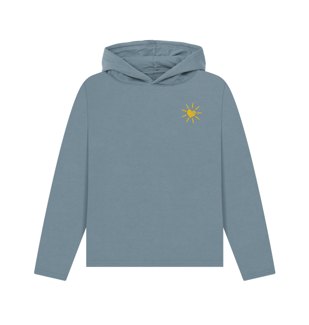 Stone Blue Printed Hoody