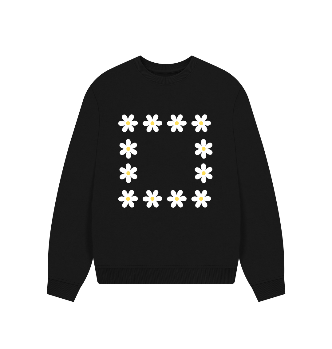 Black Printed Sweater