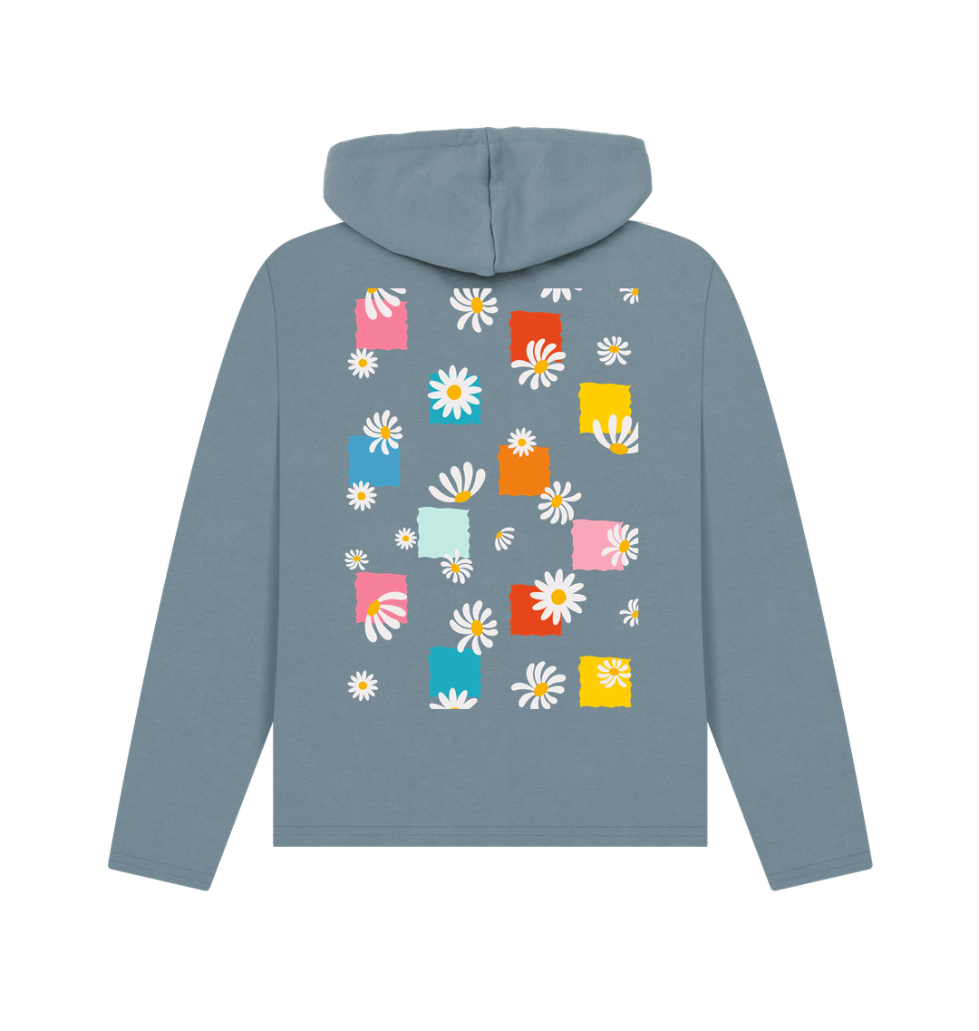 Stone Blue Printed Hoody