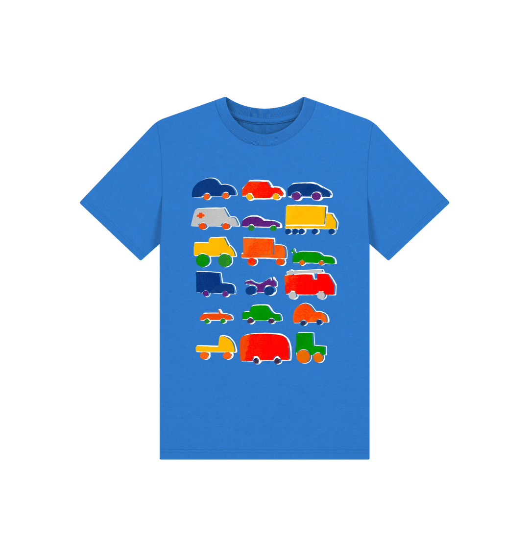 Bright Blue Children's Transport T-shirt
