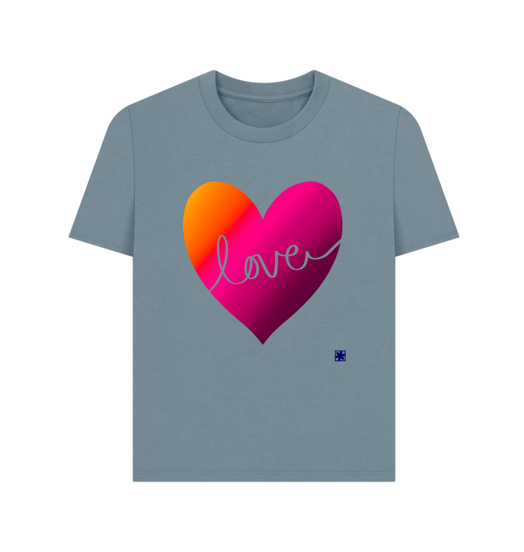 Stone Blue Printed T-shirt
