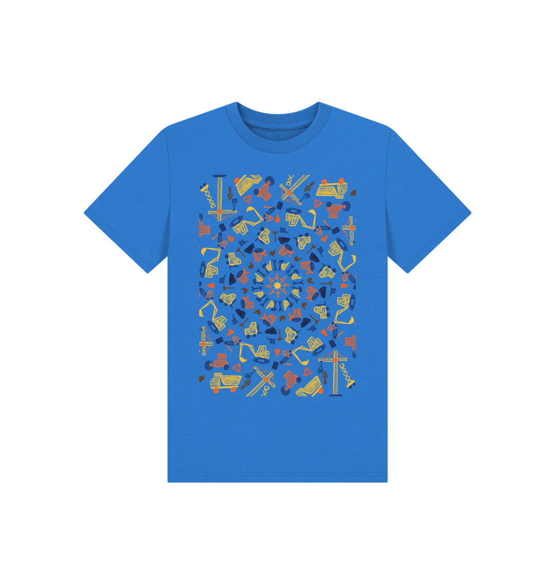 Bright Blue Children's Construction T-shirt