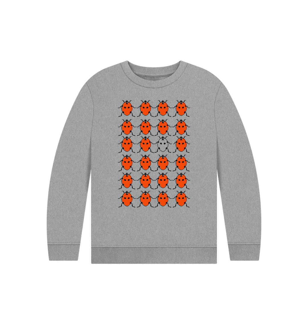 Athletic Grey Children's Ladybird Jumper