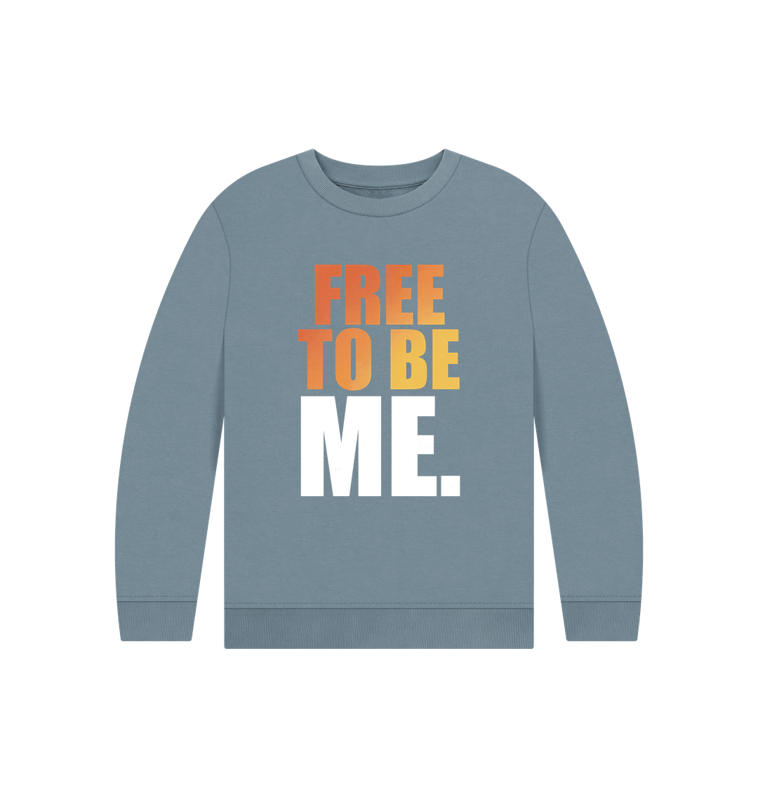 Stone Blue Children's Free To Be Me Jumper