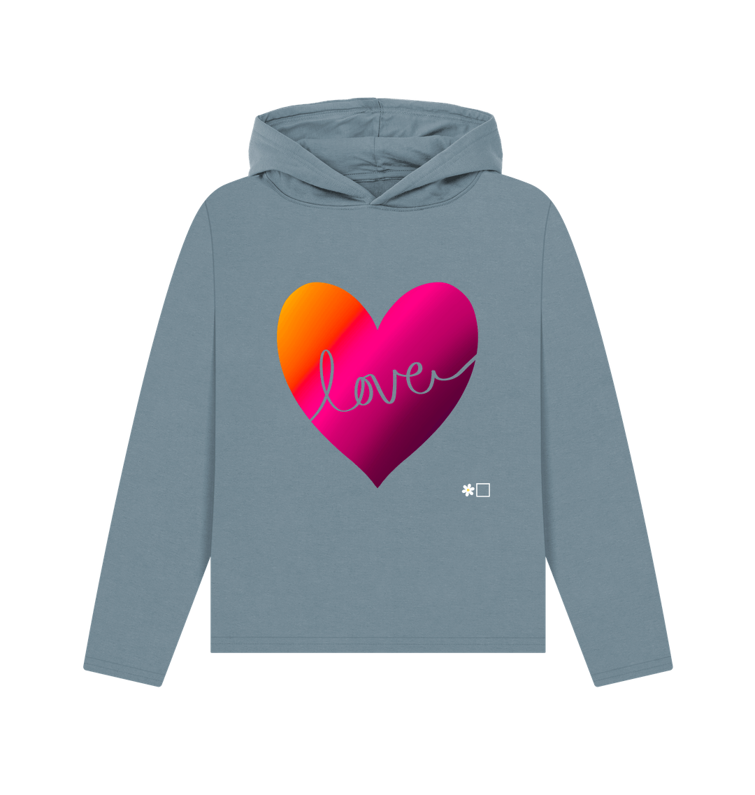 Stone Blue Printed Hoody