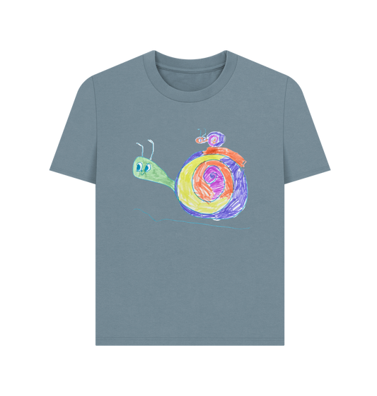 Stone Blue Printed T-shirt
