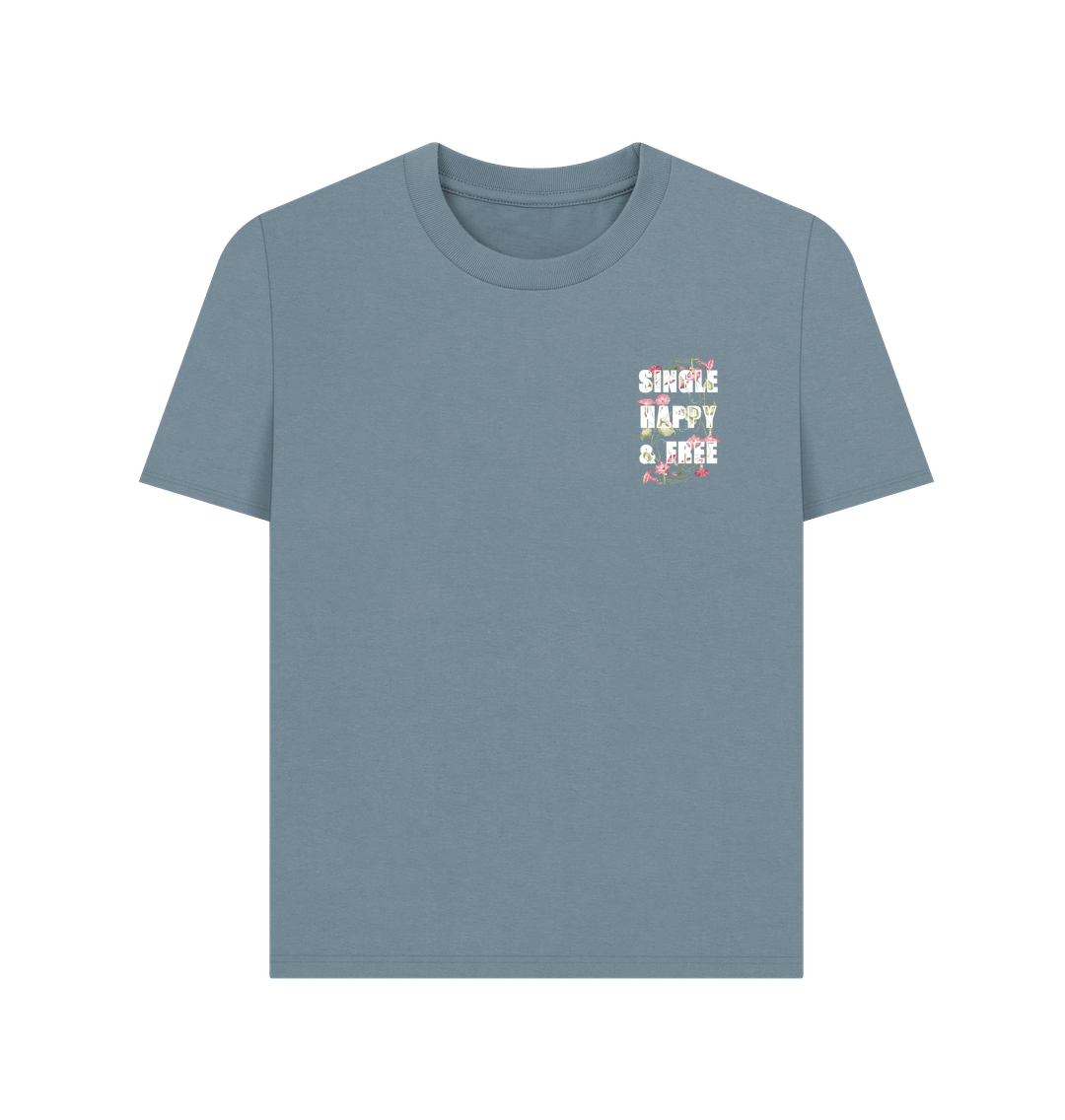Stone Blue Printed T-shirt