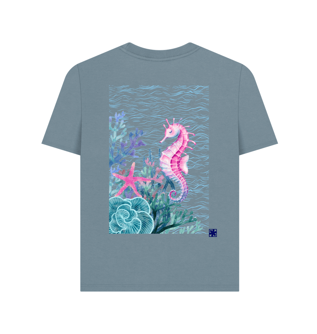 Stone Blue Printed T-shirt