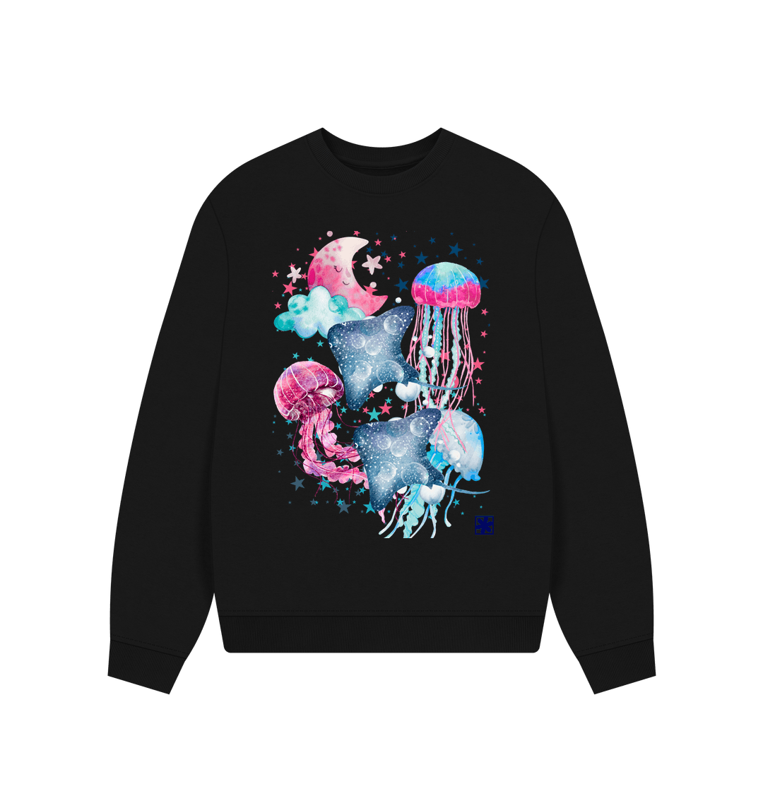 Black Printed Sweater