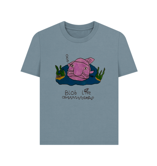 Stone Blue Printed T-shirt