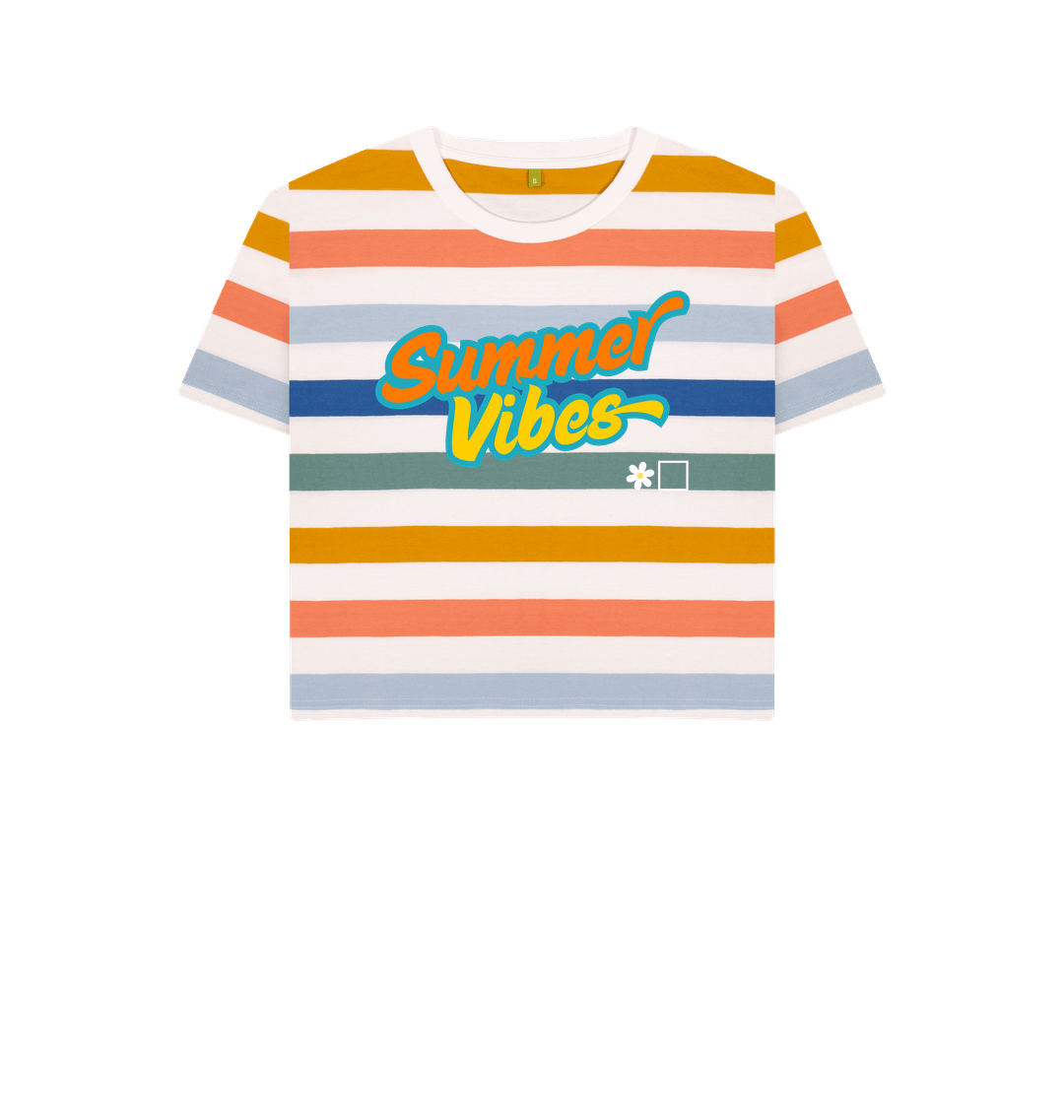 Multicolour Stripes Printed T-shirt
