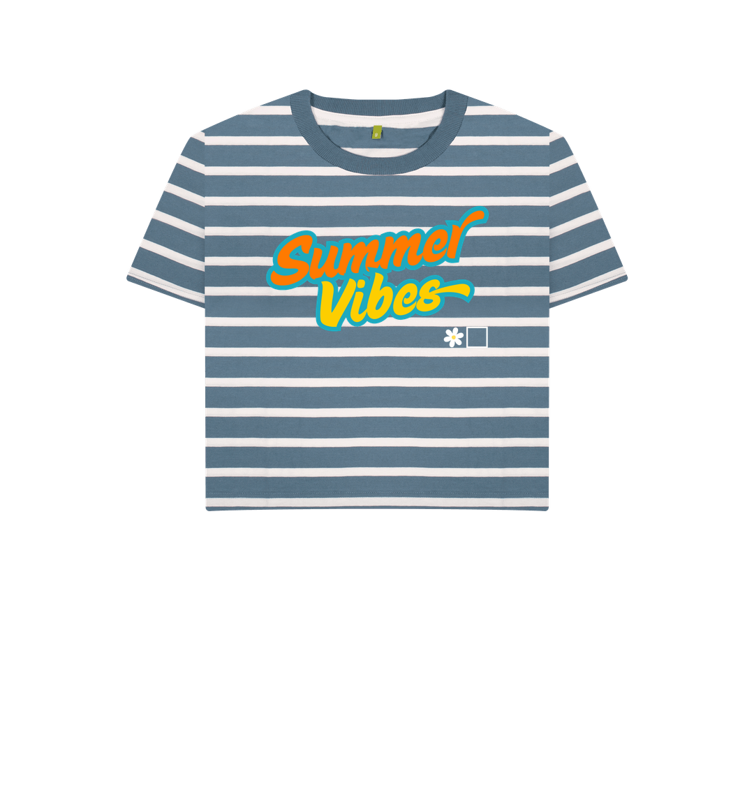 Blue Stripes Printed T-shirt