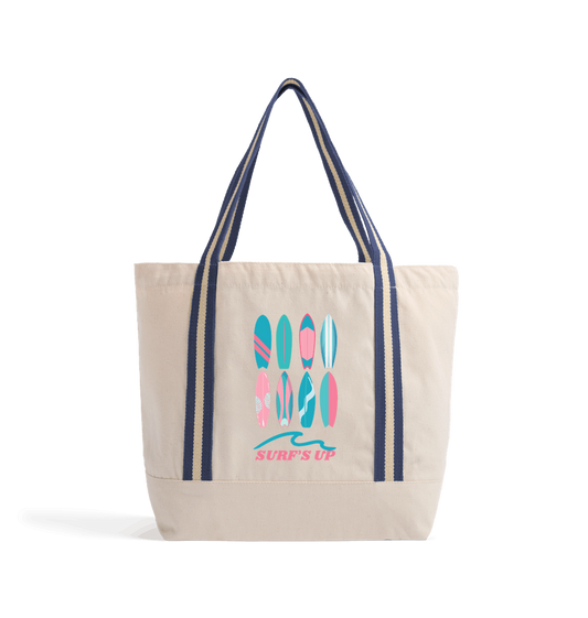 Natural/French Navy Heat Transfer Bag