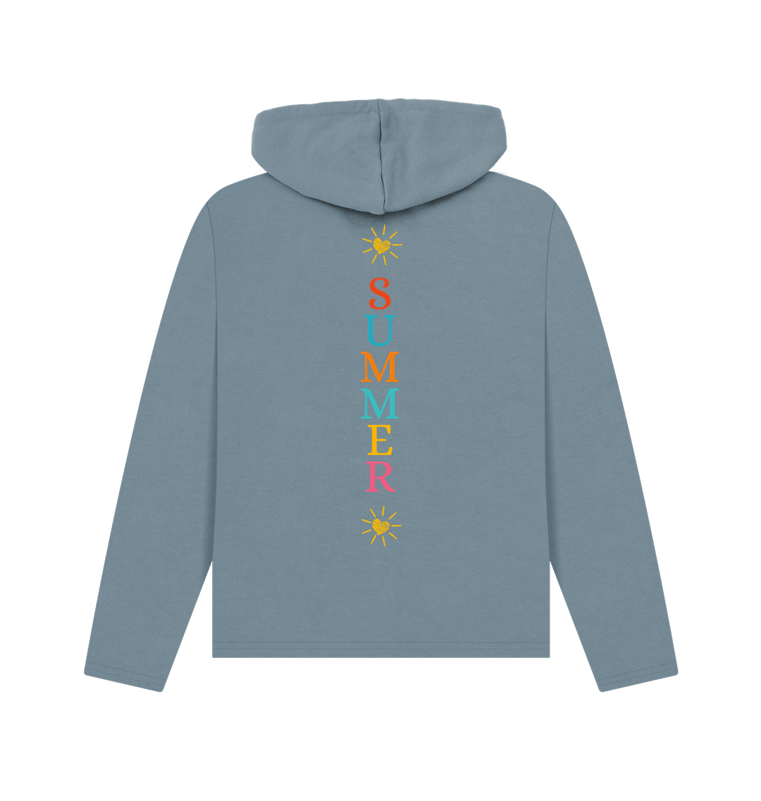 Stone Blue Printed Hoody
