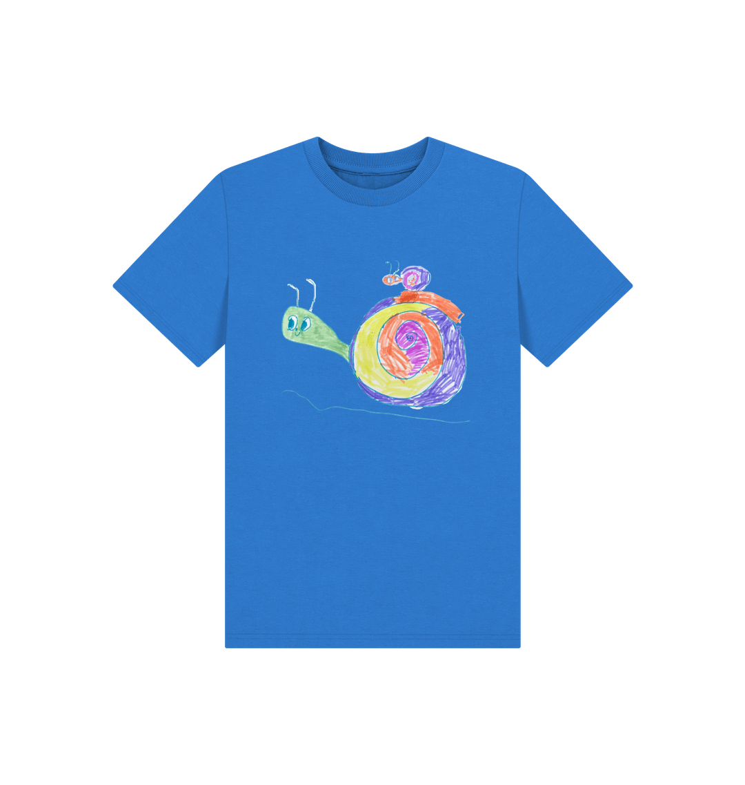 Bright Blue Printed Kids T-Shirt