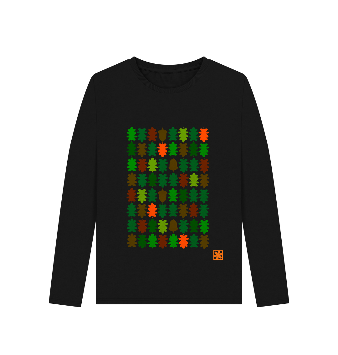 Black Printed Long Sleeve T Shirt