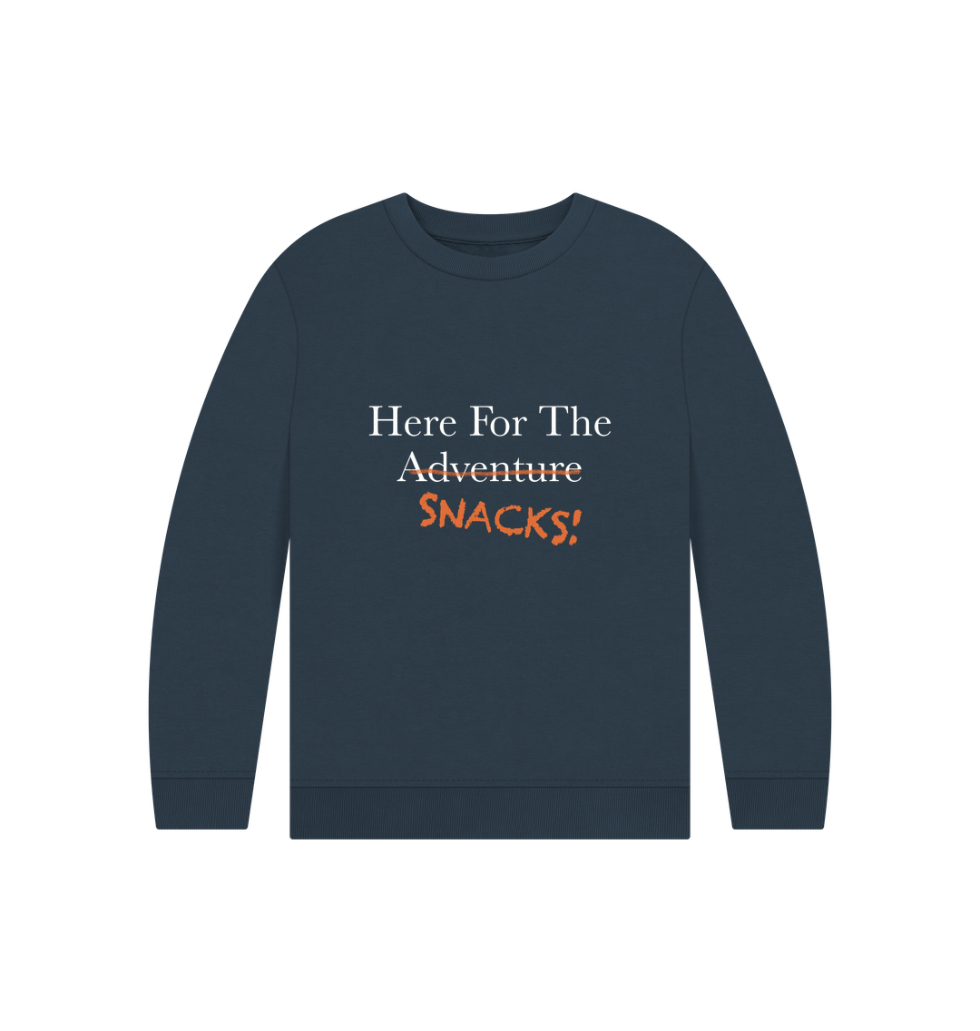 Navy Blue Children's Here For The Snacks Jumper