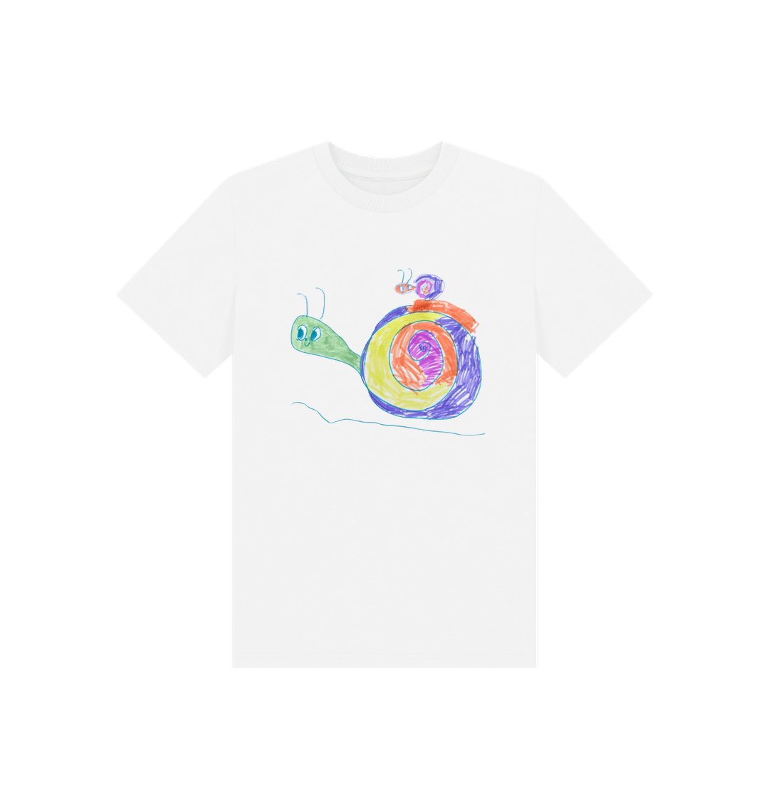 White Printed Kids T-Shirt