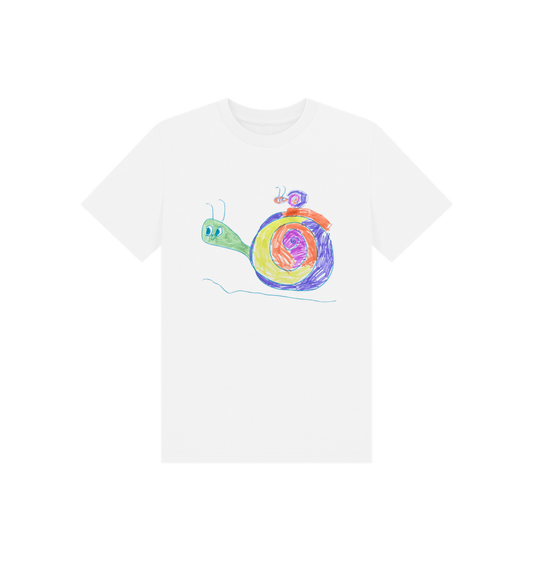 White Printed Kids T-Shirt