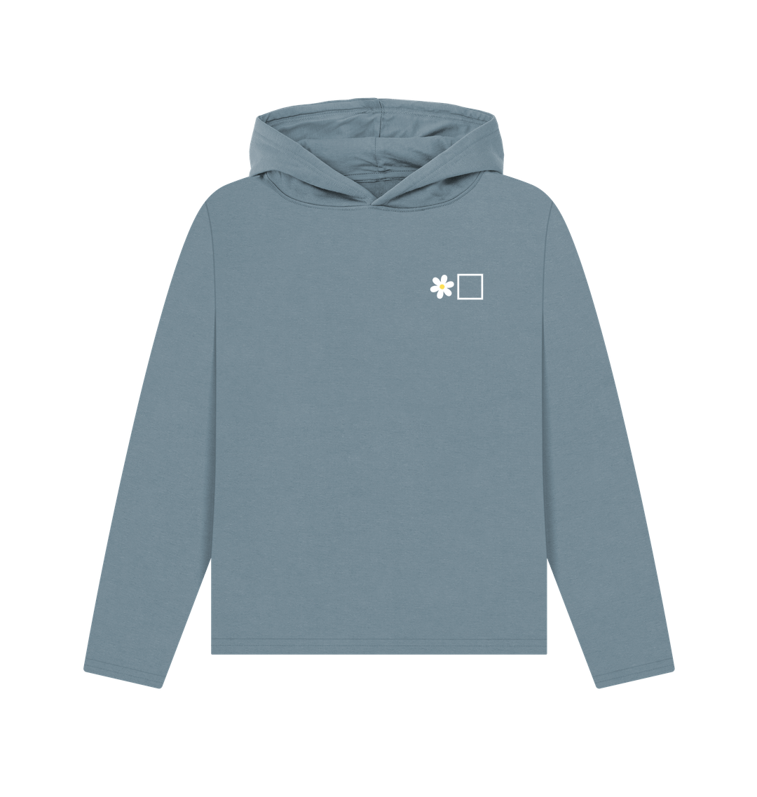 Stone Blue Printed Hoody