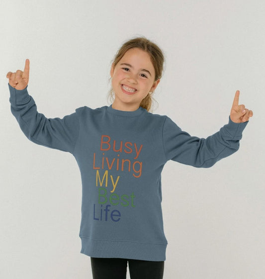 Children's Busy Living My Best Life Jumper